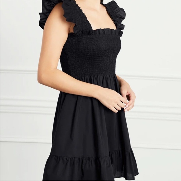 Hill House Home Elizabeth Nap Dress In Cotton Poplin Black Smock New Size XS - Picture 3 of 11